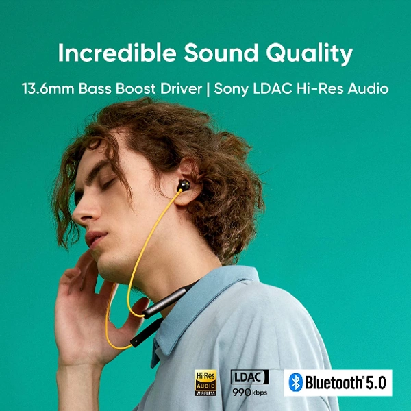 Realme Buds Wireless 2 Neo (Black) Earphones , Bass Boost+ & Magnetic Instant Connection 
